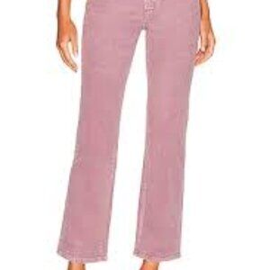 Rollas Original High Rise Straight Corduroy in Plum